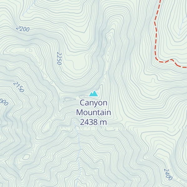 Map of Canyon Mountain