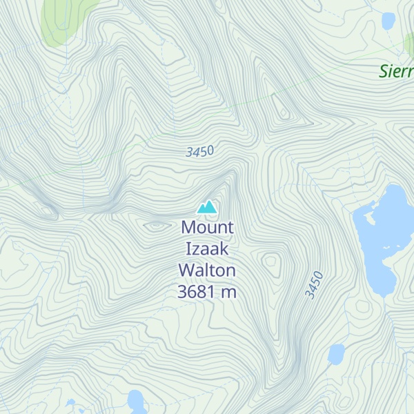 Map of Mount Izaak Walton