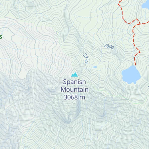 Map of Spanish Mountain