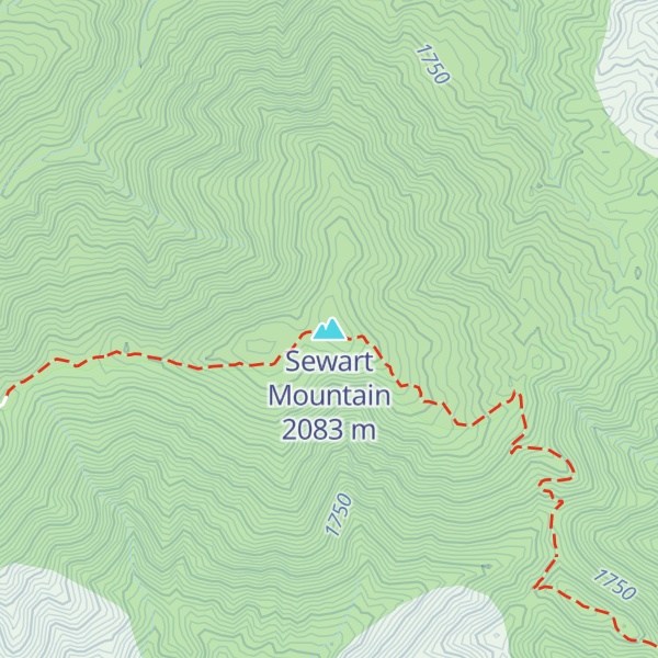 Map of Sewart Mountain