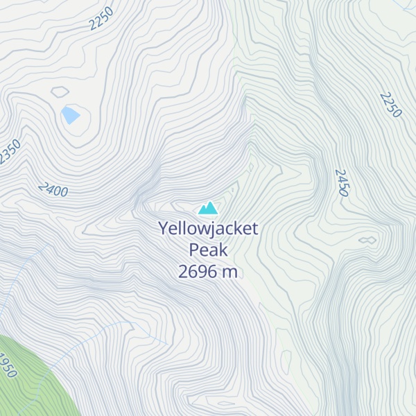 Map of Yellowjacket Peak