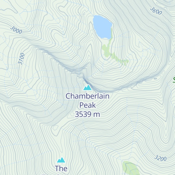 Map of Chamberlain Peak