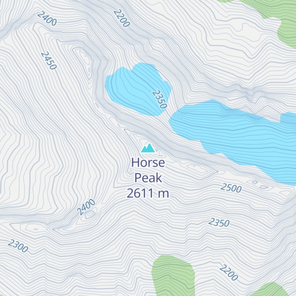 Map of Horse Peak
