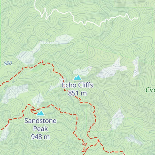 Map of Echo Cliffs