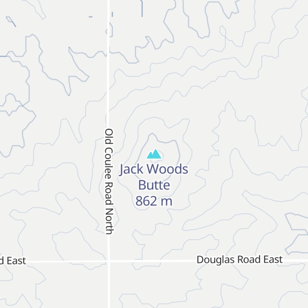 Map of Jack Woods Butte