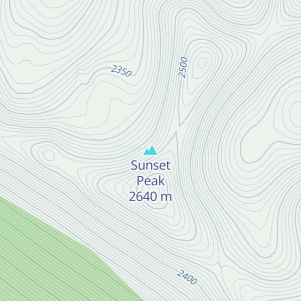 Map of Sunset Peak