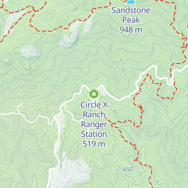 Map of Circle X Ranch Ranger Station