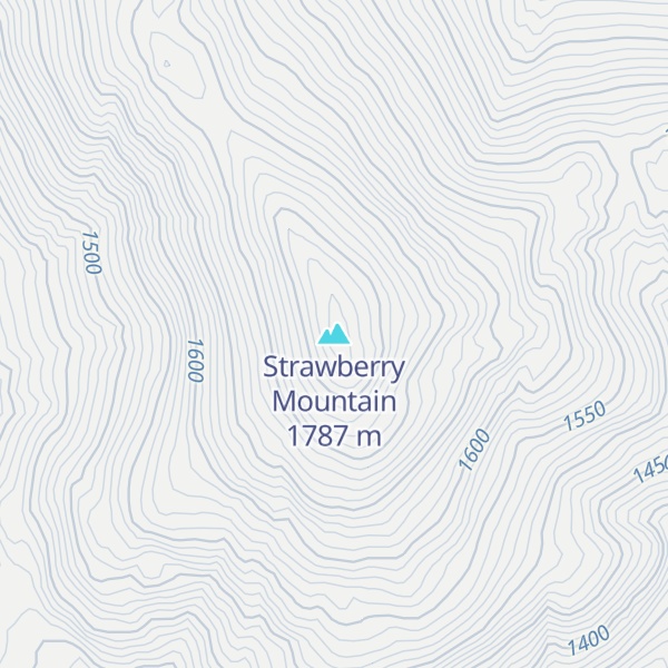 Map of Strawberry Mountain