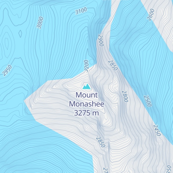 Map of Mount Monashee