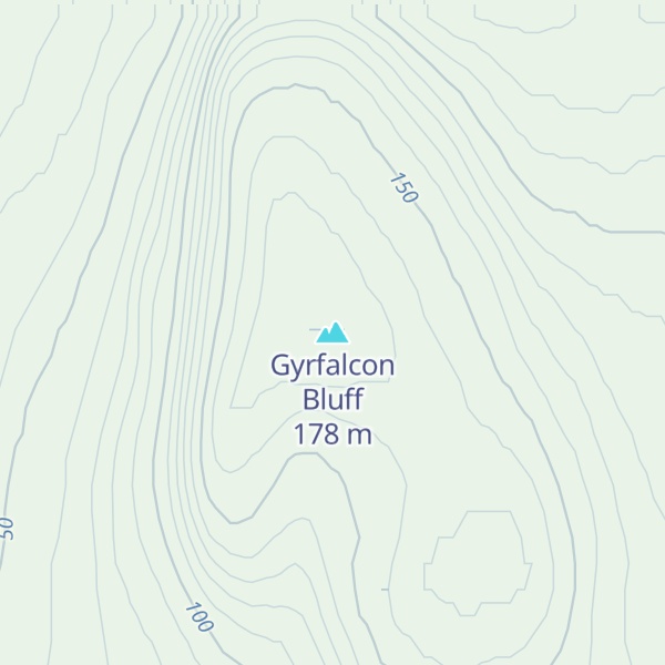 Map of Gyrfalcon Bluff