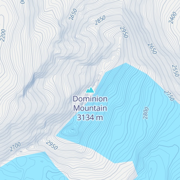 Map of Dominion Mountain