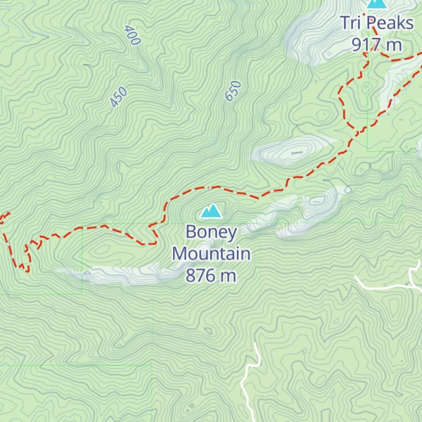 Map of Boney Mountain
