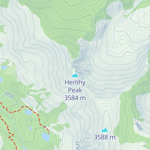Map of Herlihy Peak