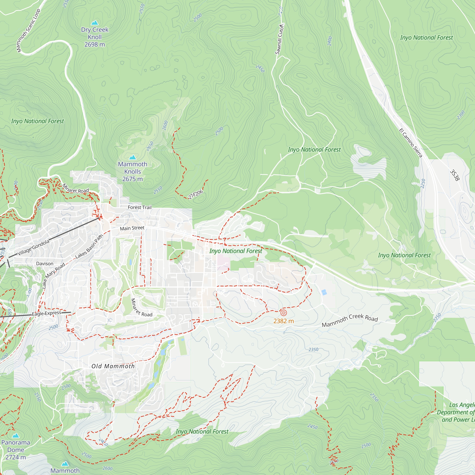 Mammoth Visitor Center map