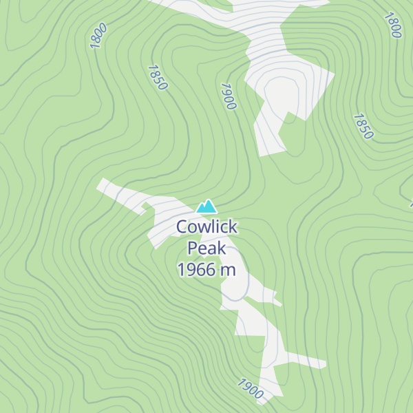 Map of Cowlick Peak