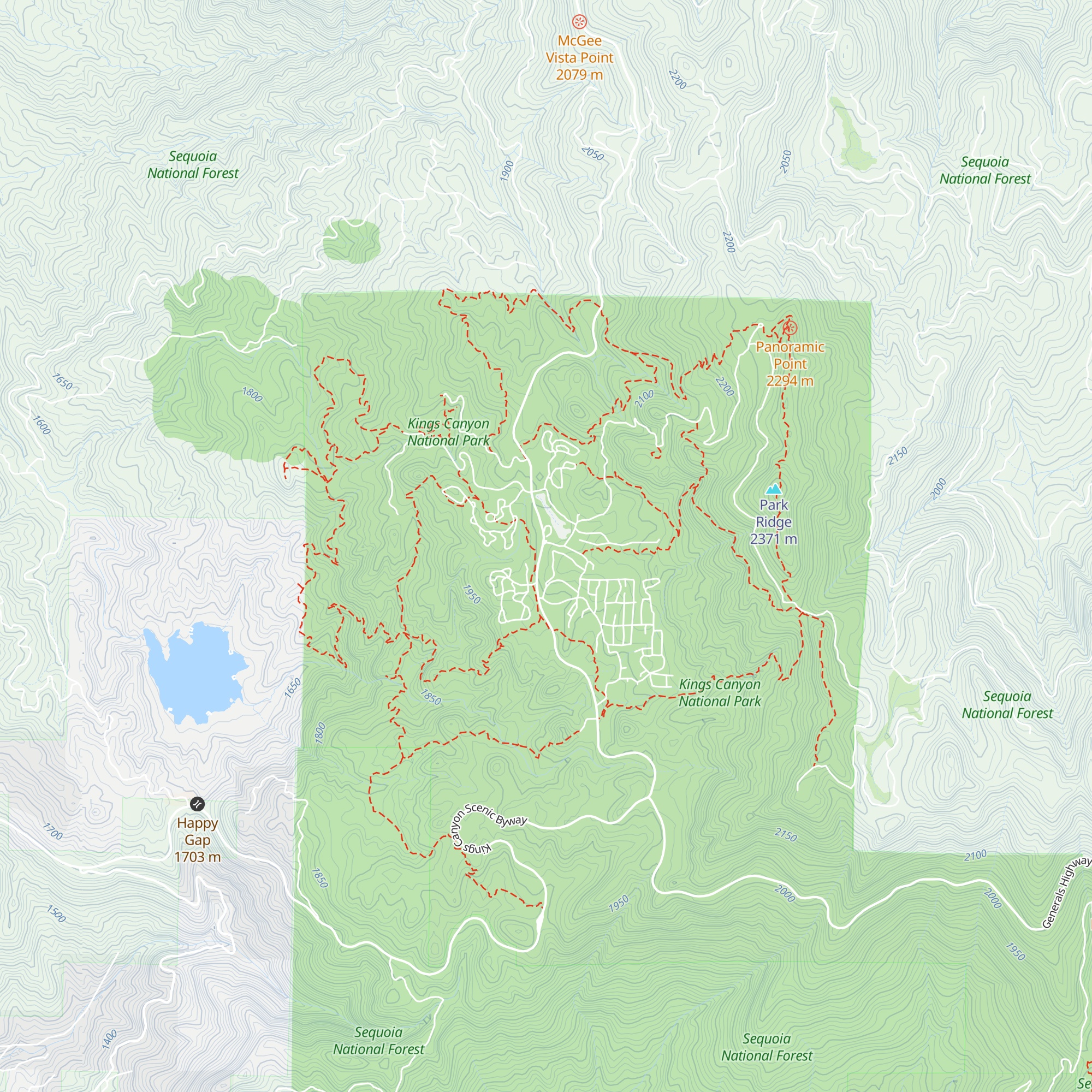 Grant Grove Visitor Center map