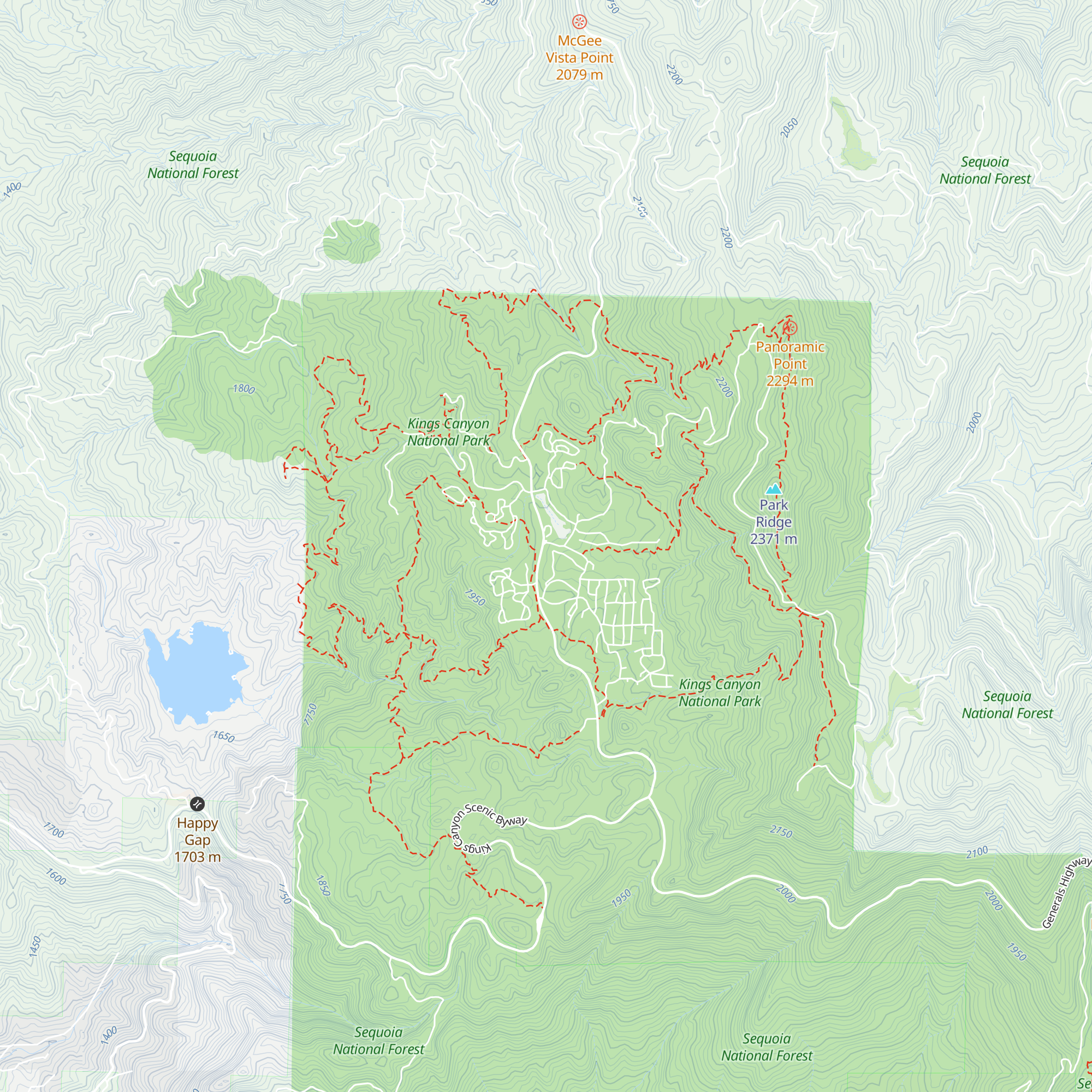 Grant Grove Visitor Center map