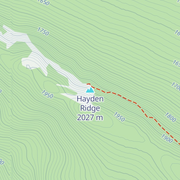 Map of Hayden Ridge