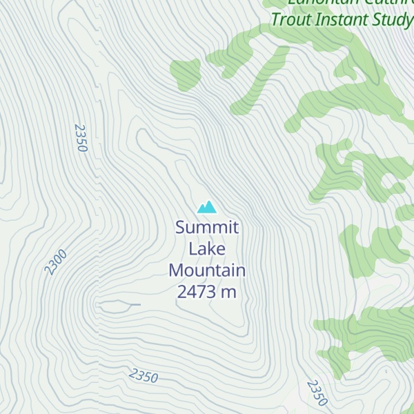 Map of Summit Lake Mountain