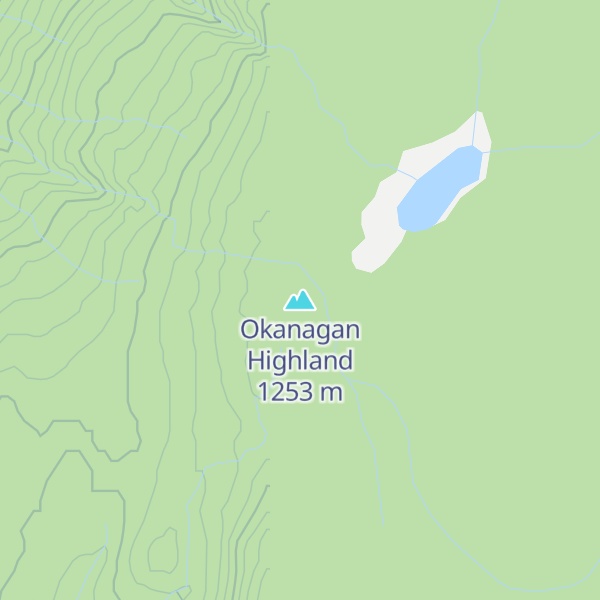 Map of Okanagan Highland