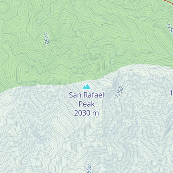 Map of San Rafael Peak