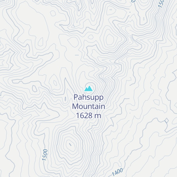 Map of Pahsupp Mountain