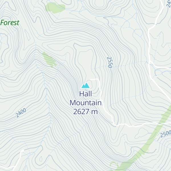 Map of Hall Mountain