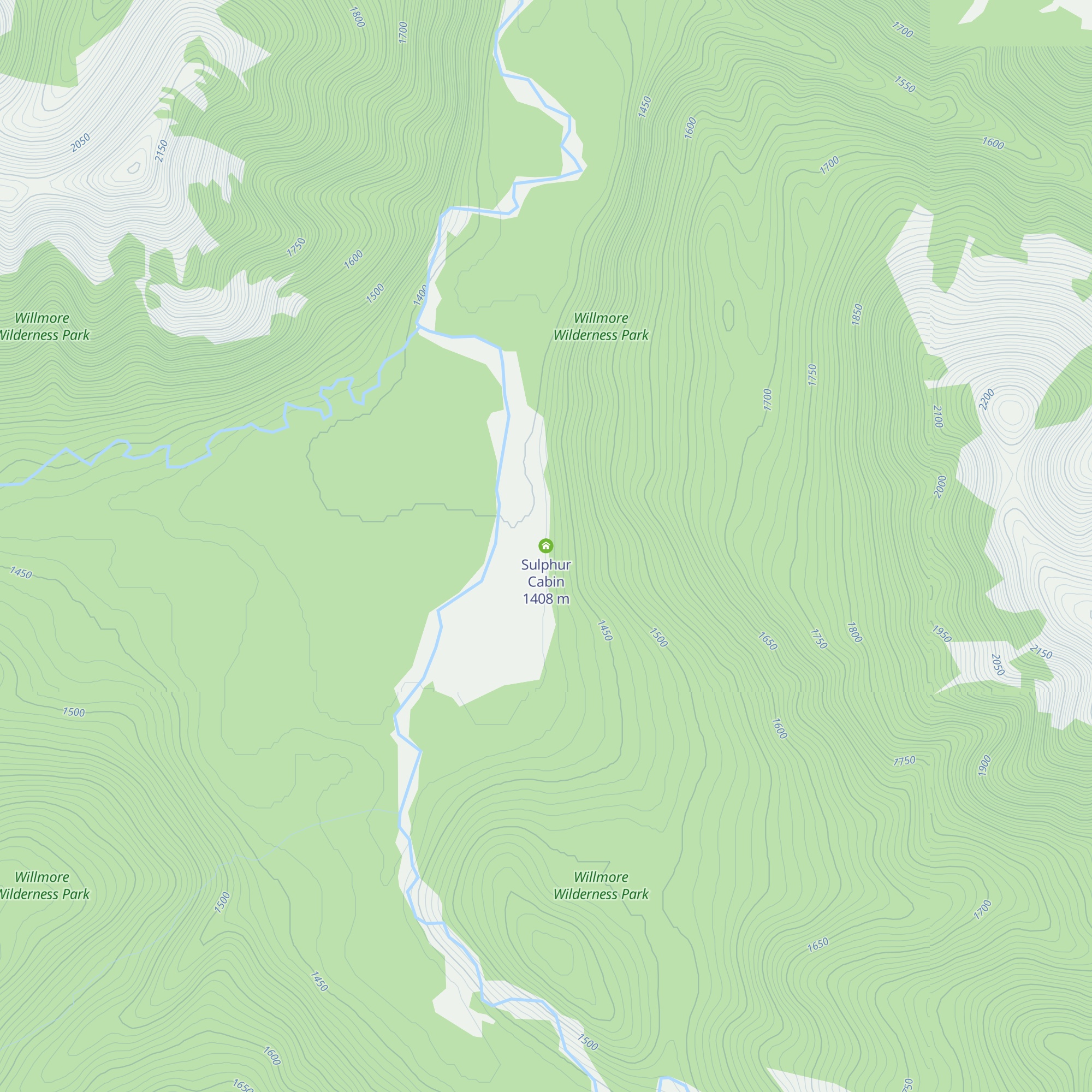 Sulphur Cabin map