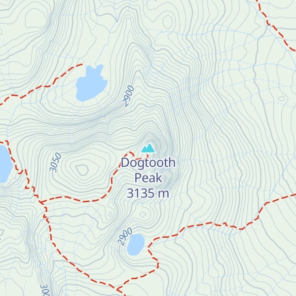 Map of Dogtooth Peak