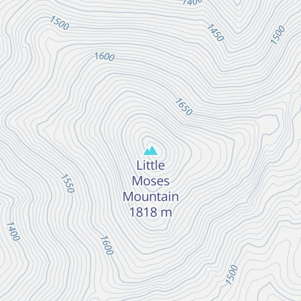 Map of Little Moses Mountain