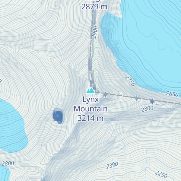 Map of Lynx Mountain