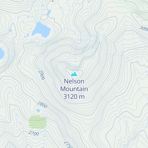 Map of Nelson Mountain