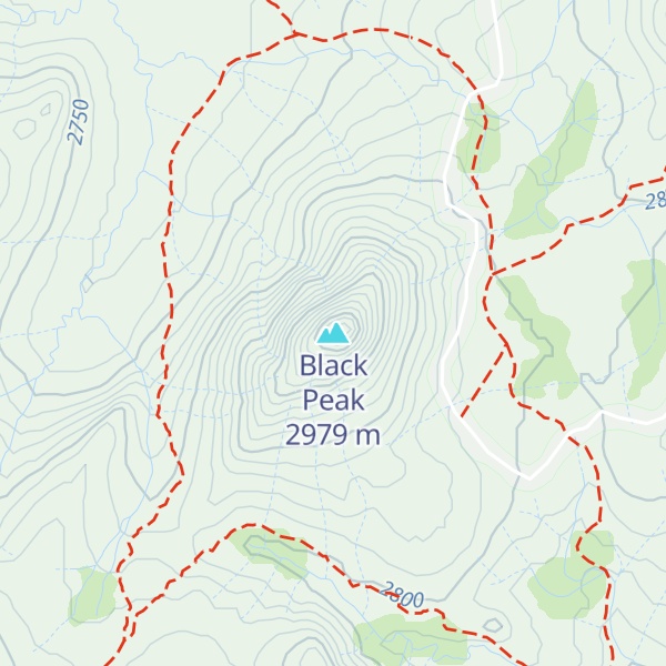 Map of Black Peak