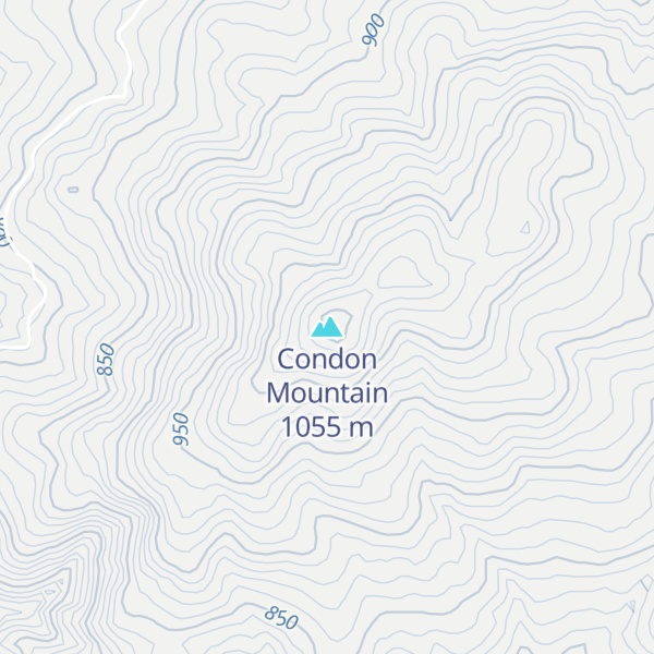 Map of Condon Mountain