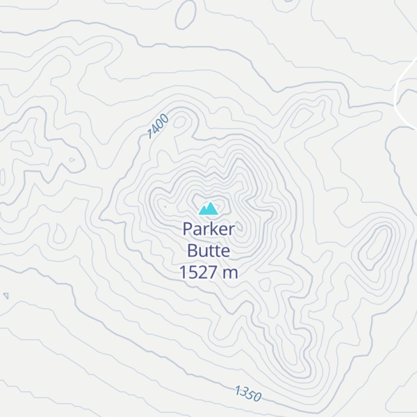 Map of Parker Butte