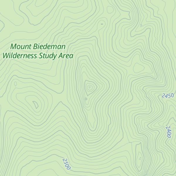 Map of Mount Biedeman