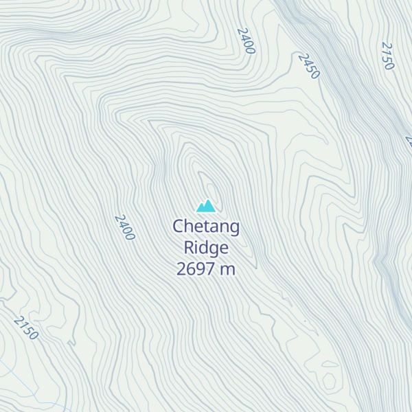 Map of Chetang Ridge