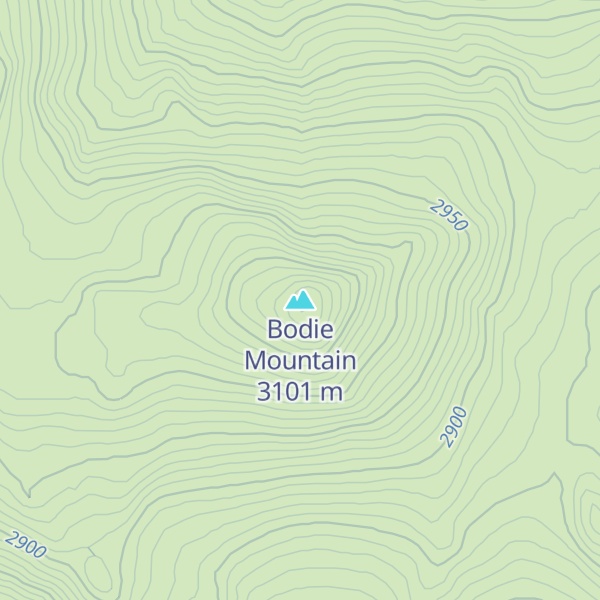 Map of Bodie Mountain