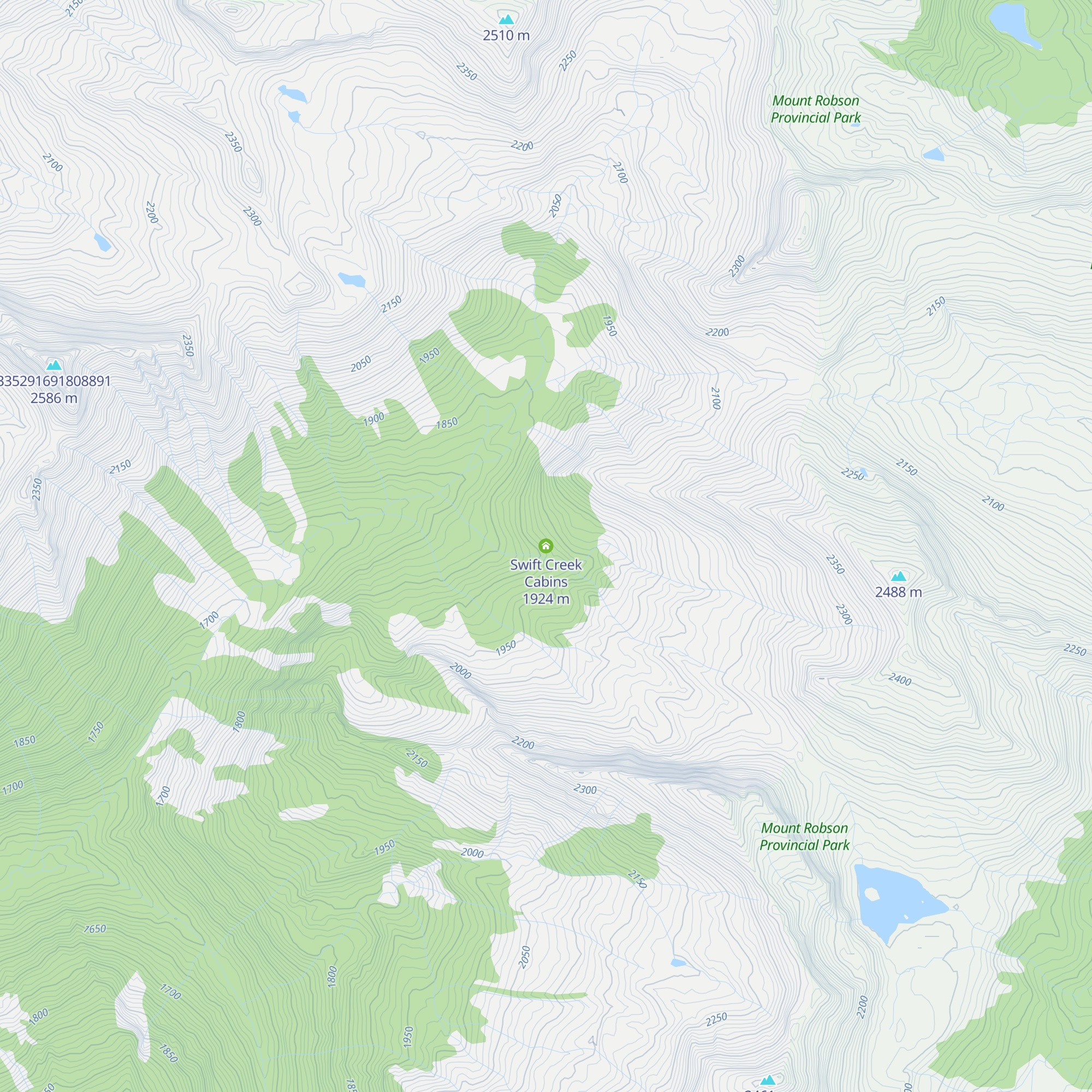 Swift Creek Cabins map