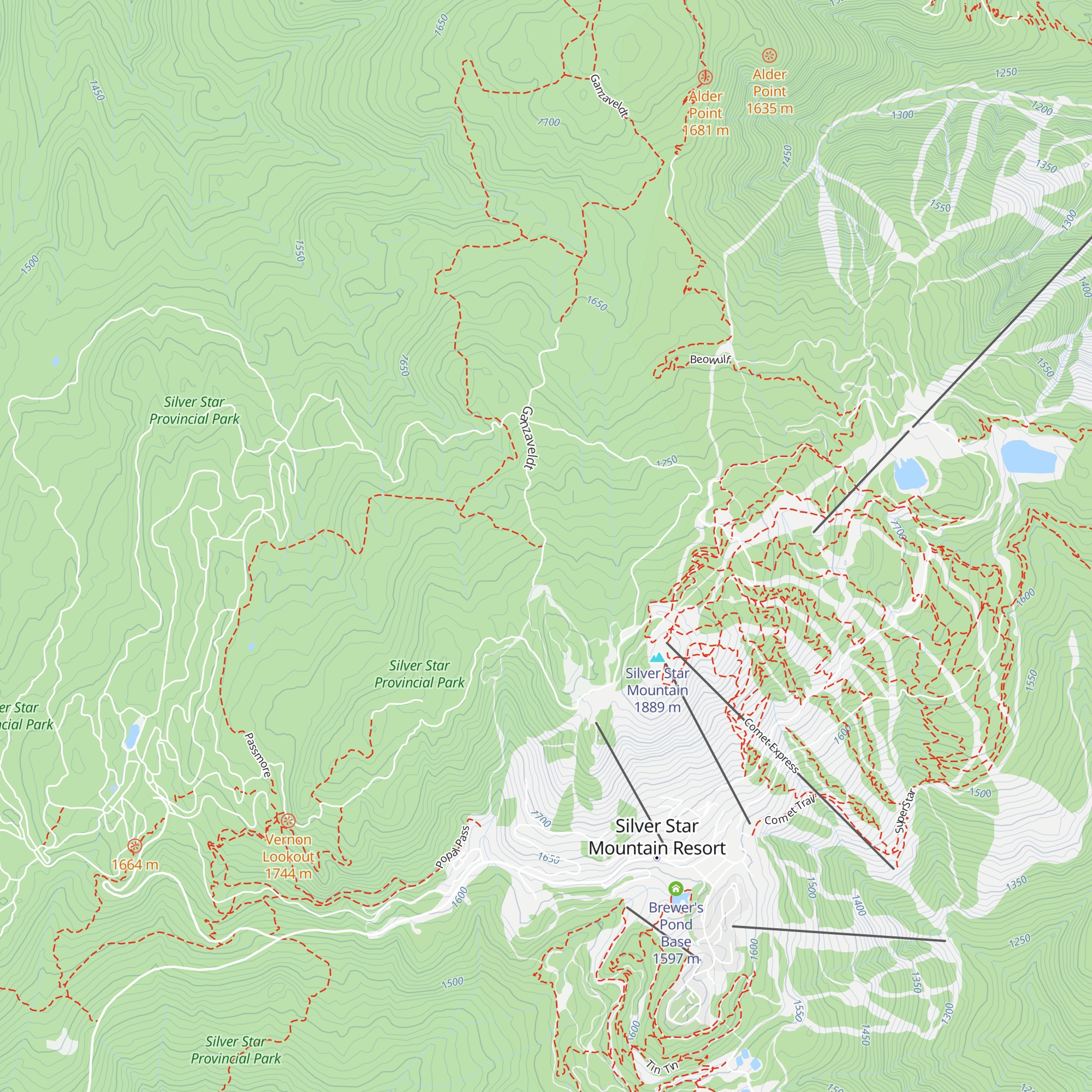 Vernon Snowmobile Association map