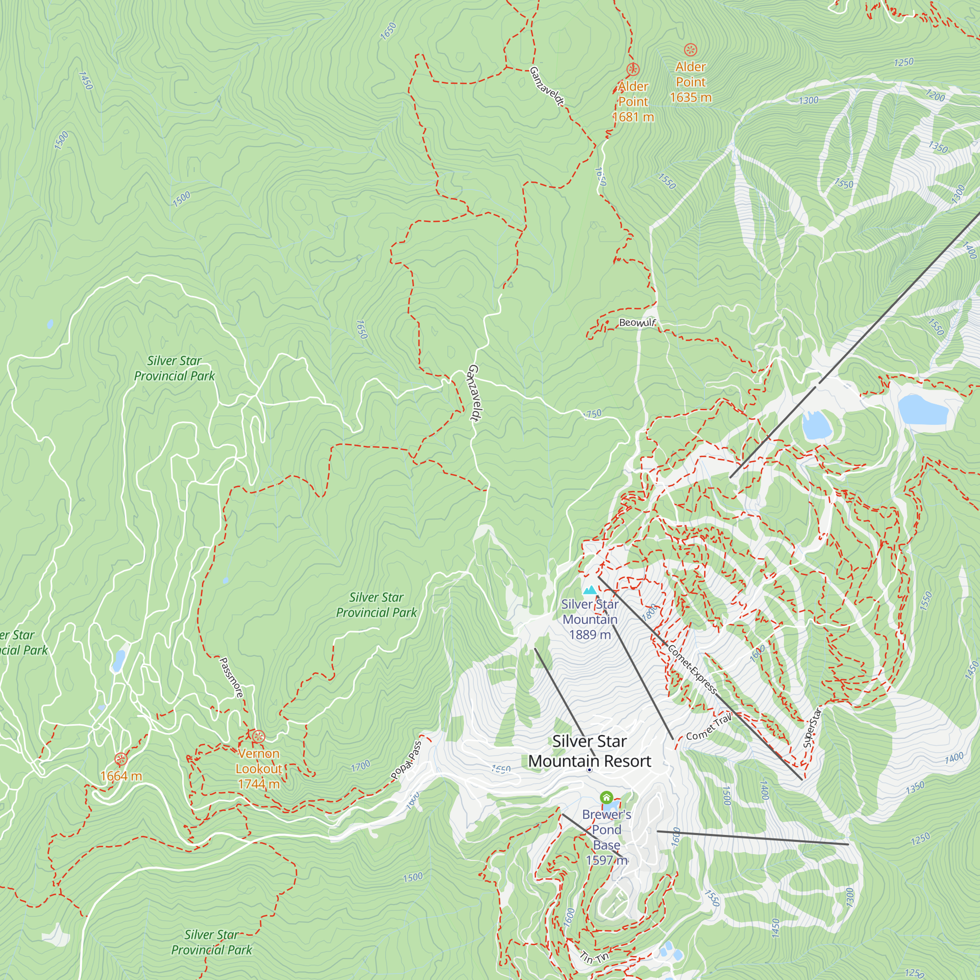 Vernon Snowmobile Association map
