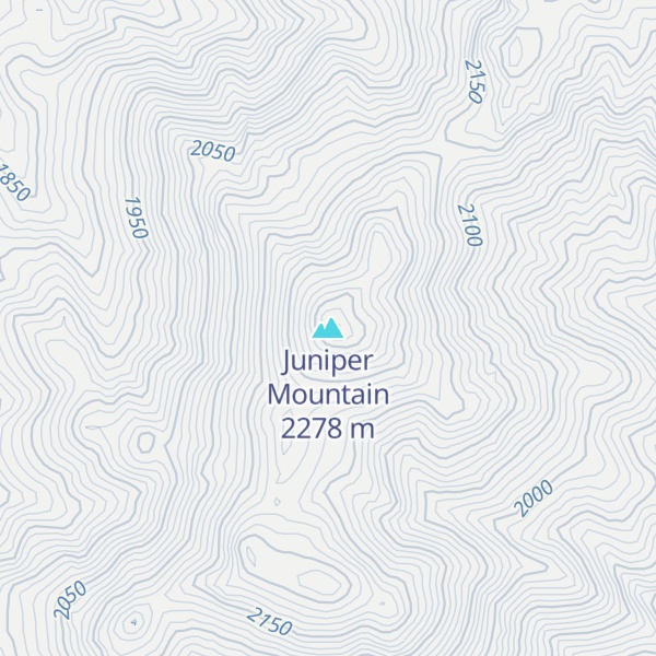 Map of Juniper Mountain