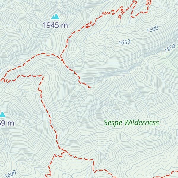 Map of Hines Peak