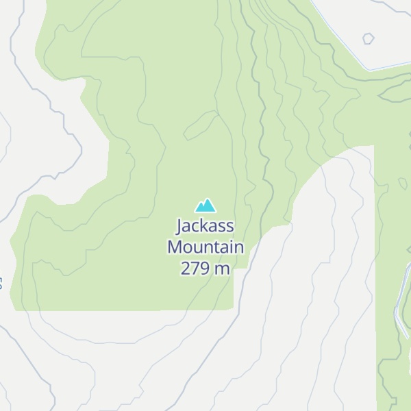 Map of Jackass Mountain