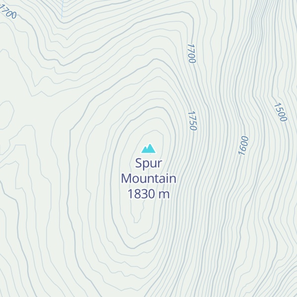 Map of Spur Mountain