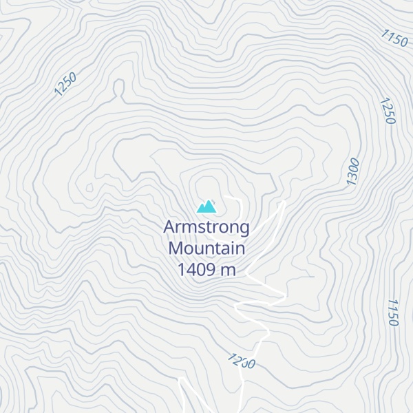 Map of Armstrong Mountain