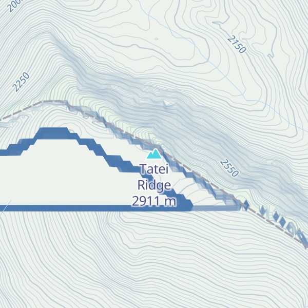 Map of Tatei Ridge