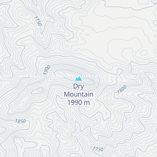 Map of Dry Mountain