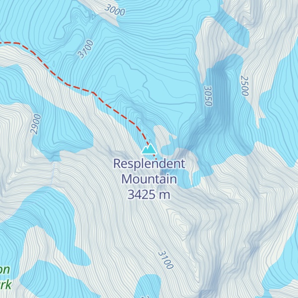 Map of Resplendent Mountain