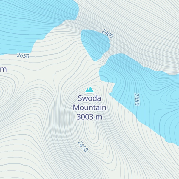 Map of Swoda Mountain